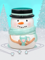 Holiday Snowman Candle - Opal Necklace Collection