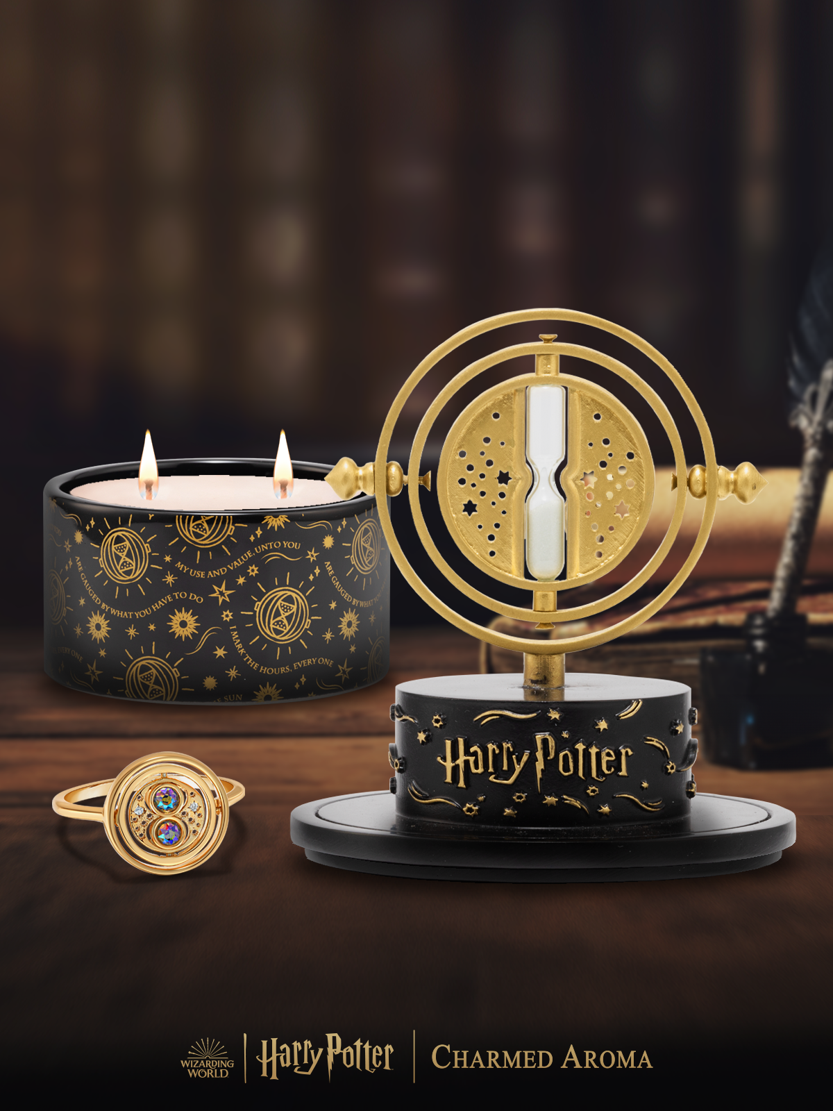 Harry Potter Time Turner Candle + Jewelry Tray - Ring Collection