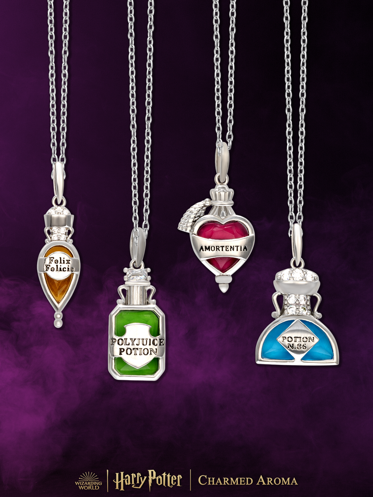 Harry Potter™ Colour Changing Potion Snow Globe + Jewelry Candle - Harry Potter™ Potion Necklace Collection