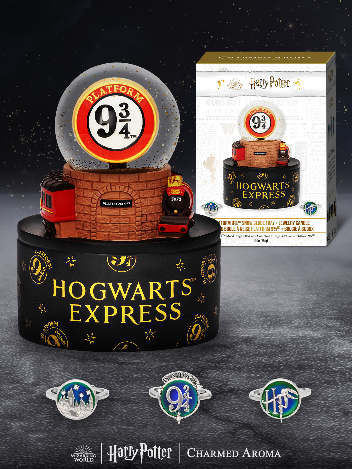 Harry Potter™ Platform 9 ¾ Snow Globe Jewelry Candle - Mood Ring Collection