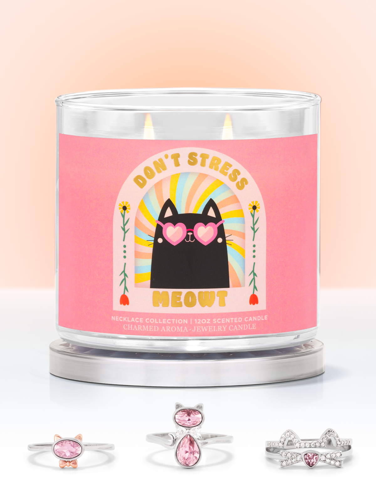 Don't Stress Meowt Candle - Cat Ring Collection