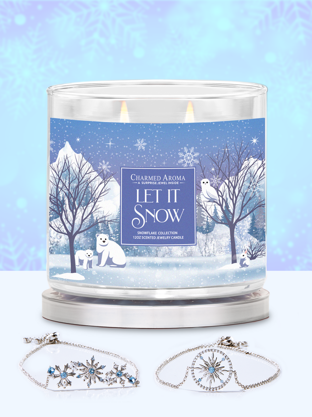 Let it Snow Candle - Snowflakes Collection