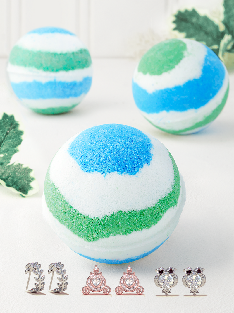 Peppermint Bath Bomb - Earring Collection